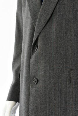 80s Vintage Virgin Wool Pin Striped Suit Blazer Hart Schaffner 