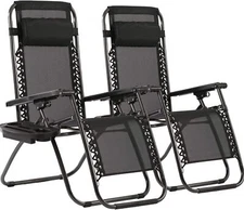 Zero Gravity Chair Lounge Chair Set of 2 Lawn Chair Outdoor Chair Deck Chairs