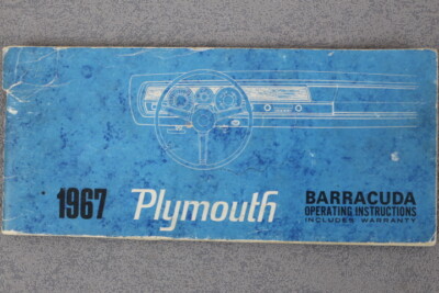 Plymouth Barracuda ''1967'' Operating Instructions - Betriebsanleitung - Englisch