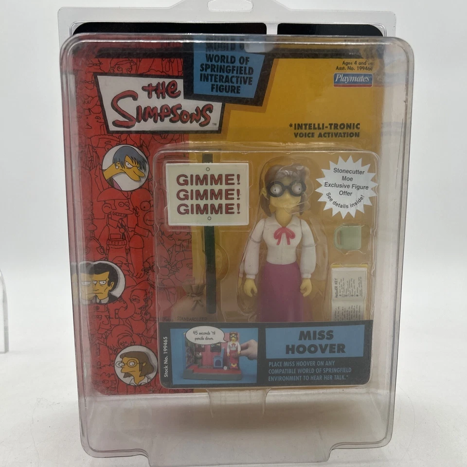 Nuevo en caja Los Simpson Miss Hoover World of Springfield Series #14 Playmates + Estuche Foto 2 de 4