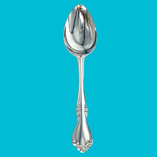 Unknown Mfg BRETON ROSE Stainless Silverware Glossy Heavy Flatware Teaspoon - Picture 3 of 7