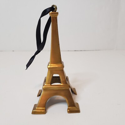 Restoration Hardware Eiffel Tower Christmas Brass Ornament Holiday Made In India