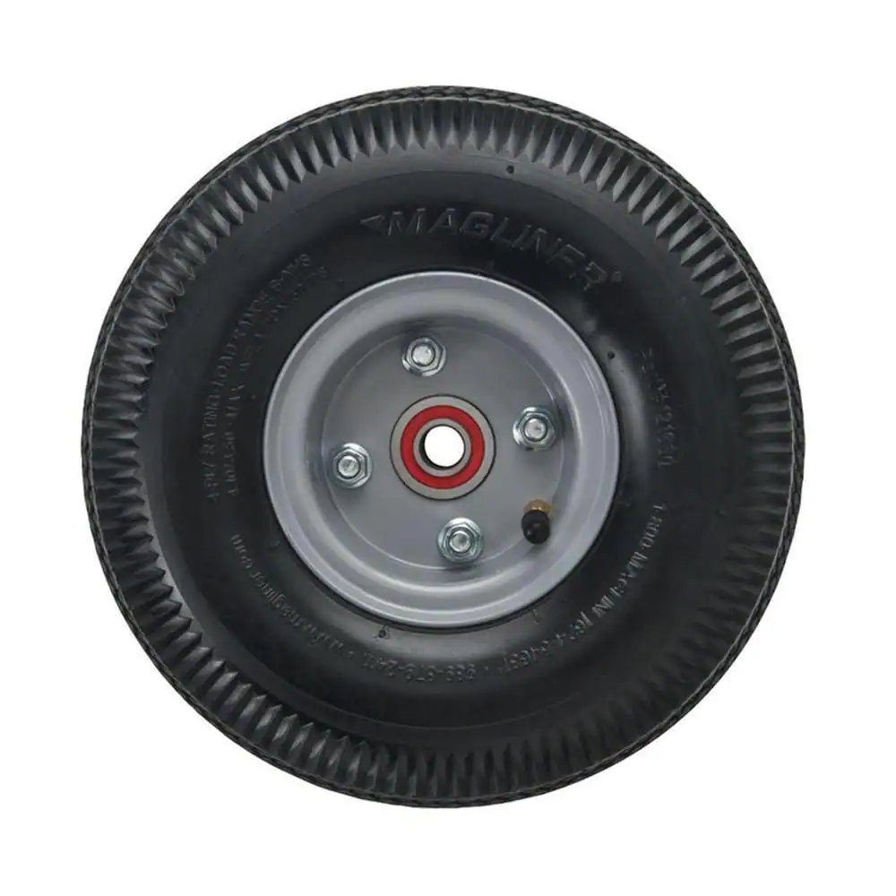 10 In. X 3-1/2 In. Hand Truck Wheel 4-ply Pneumatic With Sealed Semi-precision