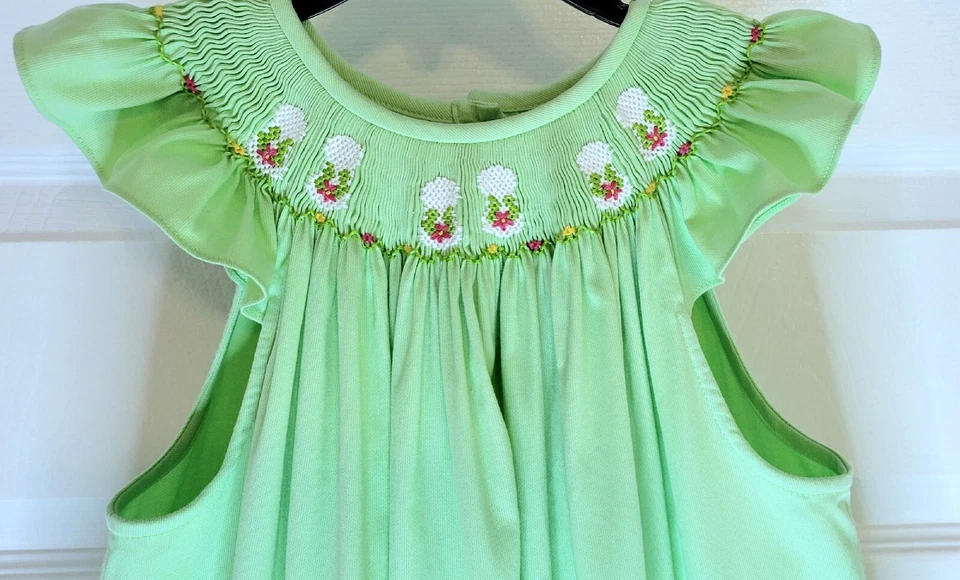 Vestido recto chanclas bordadas con calado Silly Goose para niñas pequeñas-talla-6X-nuevo sin etiquetas Foto 3 de 4