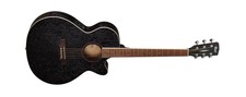 Cort 6 String Acoustic-electric Guitar, Right, Open Pore Black (sfxabopbk)