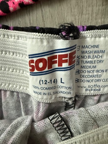 NEW Soffe Shorts Lot of 3 Cheer/Gym/Athletic Youth Large Fun Print and Plain - Picture 7 of 9