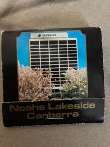 Vintage Match Book Noahs Lakeside Hotel Canberra