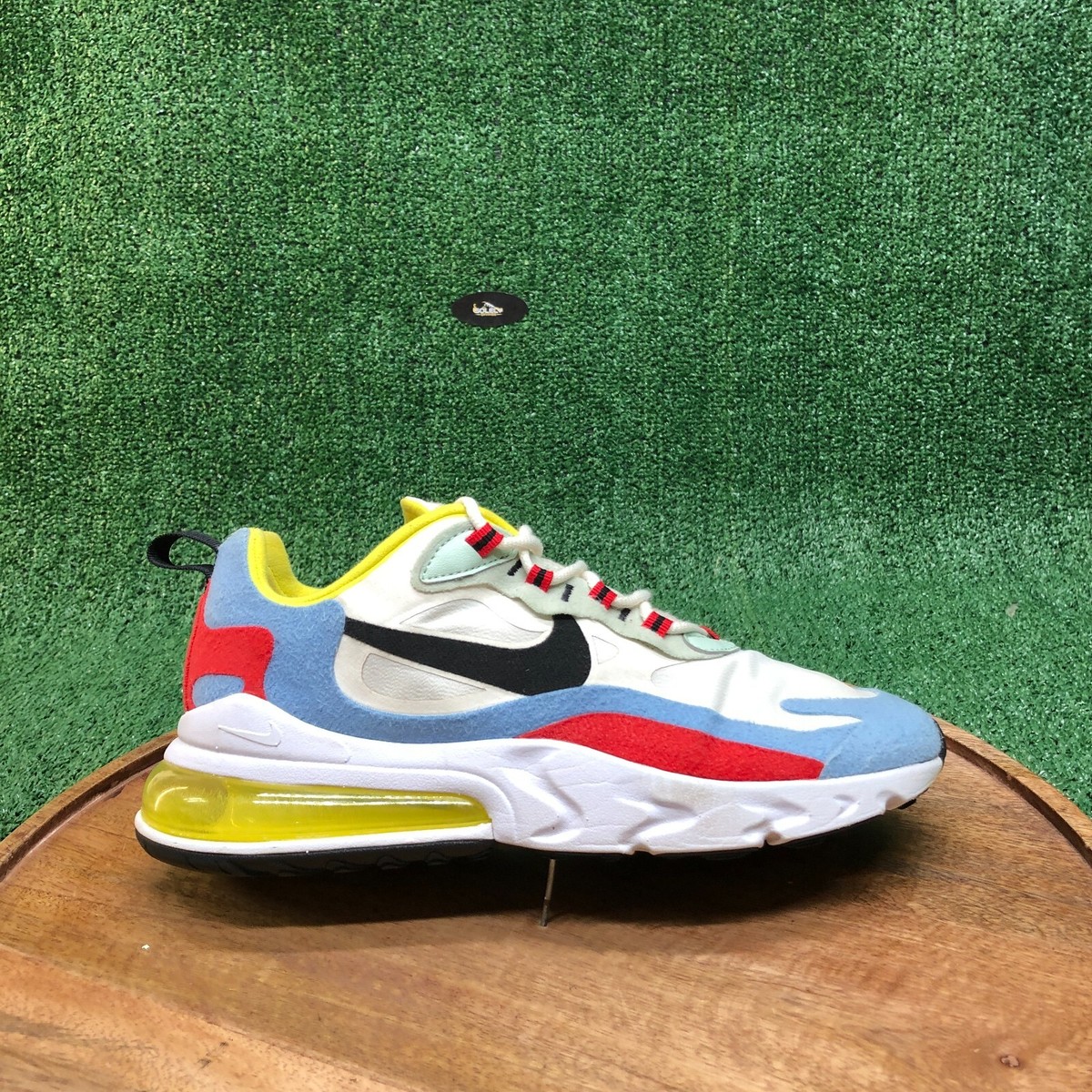 Nike Womens Air Max 270 React Blue Red Athletic Shoes Nike Womens Air Max 270 React Blue Red Athletic Shoes