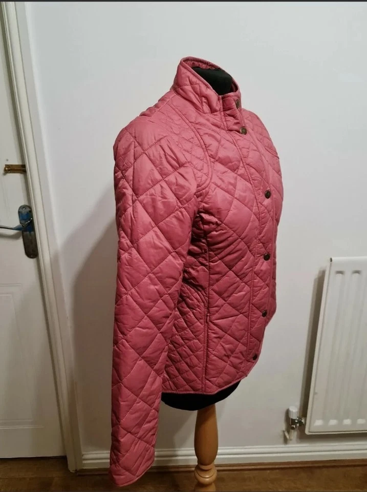 Barbour Womens Elmsworth Quilt Pink Jacket Coat Lightweight Uk Size 8 New - Image 3 of 4