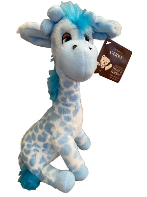 BNWT Teddy & Friends Premium Gerry Giraffe 33cm Tall Blue Plush Giraffe Soft Toy