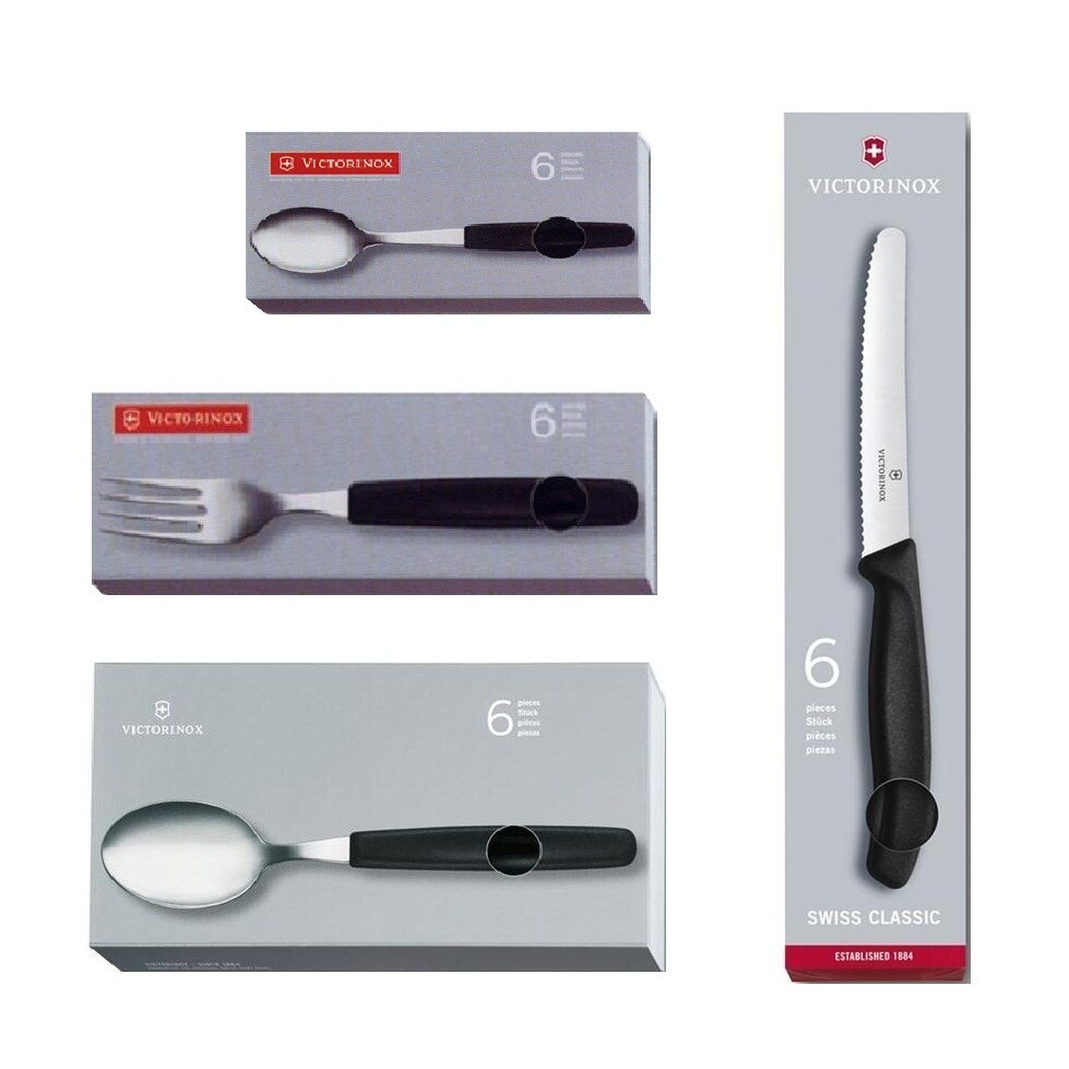 Set De Mesa Victorinox Classic - 24 Piezas Para 6 Personas, Acero Inoxidable, Apto Para Lavavajillas