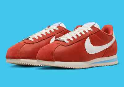 Nike Cortez TXT Picante Red Blue Coconut Milk DZ2795-601 Sz 14.5 Wmns / 13 Mens