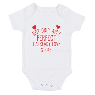 Stoke Perfect I already love Baby grow body suit or One Size Bib