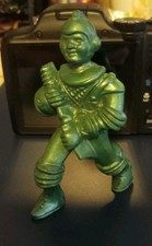 SPACEMEN AJAX / ARCHER hard plastic AQUA Figure 4" Vintage Toy