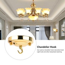 Gold 2PCS Iron Chandelier Hanging Plate Hook Ceiling Light Canopy Decoratio FIS