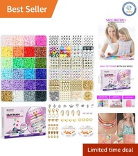 24 Color Polymer Clay Beads Set in 2 Boxes - Perfect for Friendship Bracelets 