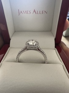 James Allen 婚約指輪 ラボ1.09ct+プラチナ 鑑定書付き Sunburst 