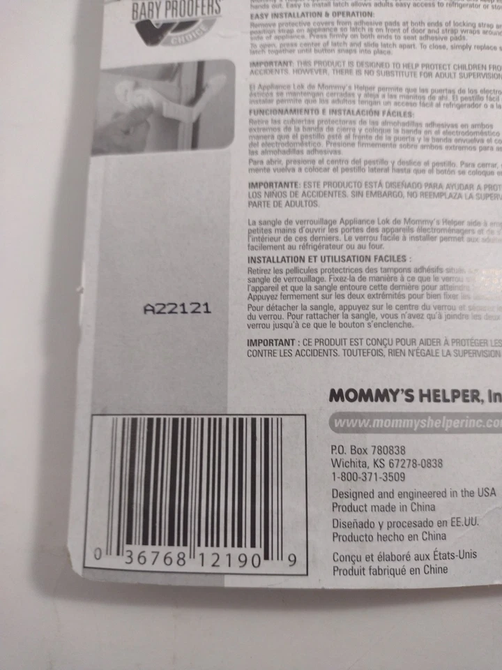 Cerradura de estufa de refrigerador a prueba de niños cerradura de seguridad para bebés niños pequeños. B14 Foto 3 de 3