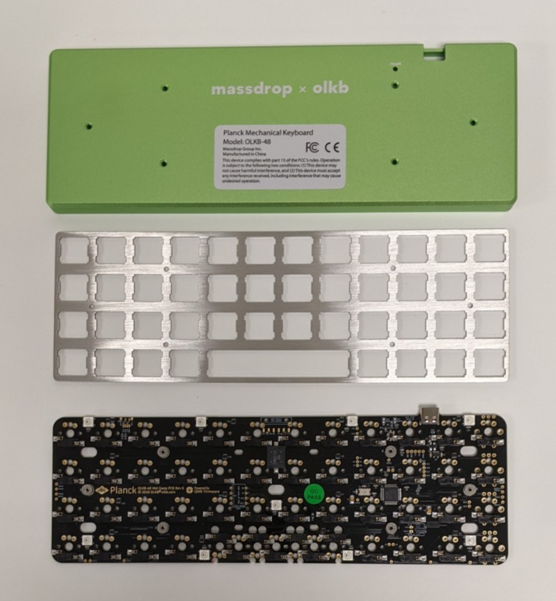 Massdrop x OLKB Planck Rev6 Mechanical Keyboard Kit OLKB-48 Green