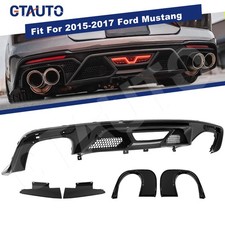 For 2015-2017 Ford Mustang Gt500 Style Rear Bumper Lip Quaddual Diffuser Cover