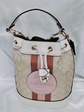 Borsa a secchiello COACH numero modello C4102 firmata tela 2 vie da donna spe...