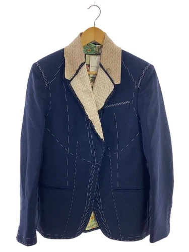 GUCCI Giacca Sartoriale Cucita Hottie Cut 46 Mohair Navy 493585 Usata