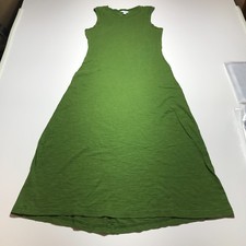 Time and Tru Women's S (4-6) Slub Cotton Casual Tank Midi Dress in Green Valley