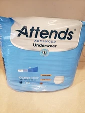 Adult Diapers Attends Advanced Underwear, Unisex 14 Count