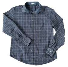 Mens Bugatchi Shirt Sz L Button Down Excellent Condition Shaped Fit--C44