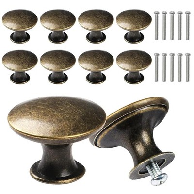 Antike Bronze Möbelknöpfe Vintage Schubladengriffe Set 10 Stück Schrankknöpfe
