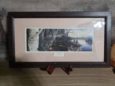 Mark Daehlin Closing Time Cabin Lake Art Print-Framed 23 x 13
