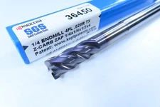 NEW 1/4" SGS KYOCERA Z-CARB VARIABLE HELIX 36450 SOLID CARBIDE 4" LONG END MILL