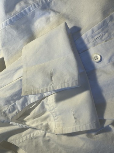 Vtg Gucci men's White Slim Fit Shirt French Cuffs Authentic Italy Sz 44 XS - Picture 6 of 14