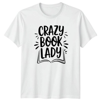 Crazy Book Lady Damen T-Shirt bibliophil Weihnachten Geburtstag Geschenk für Sie