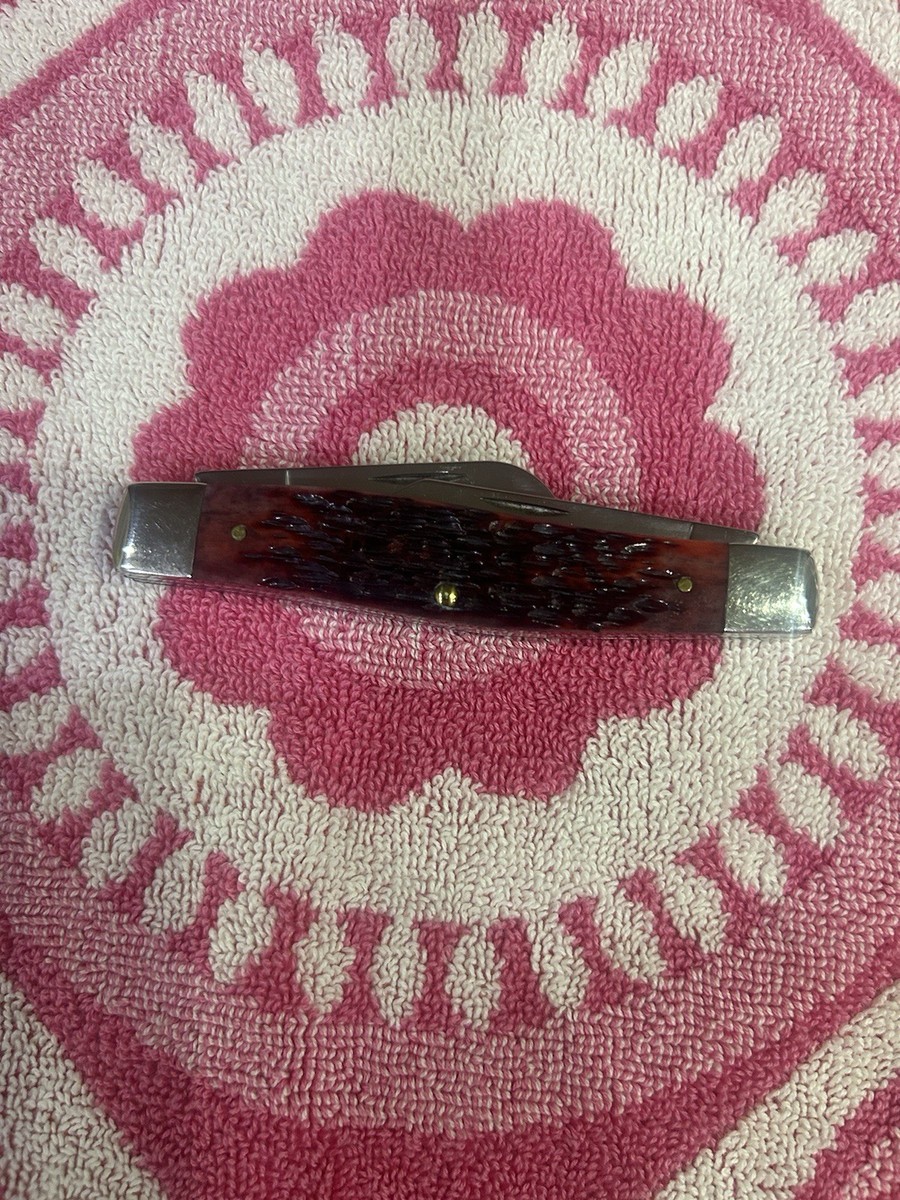 Case XX 2001 Cranberry Silver Script Large Stockman (6375) Knife