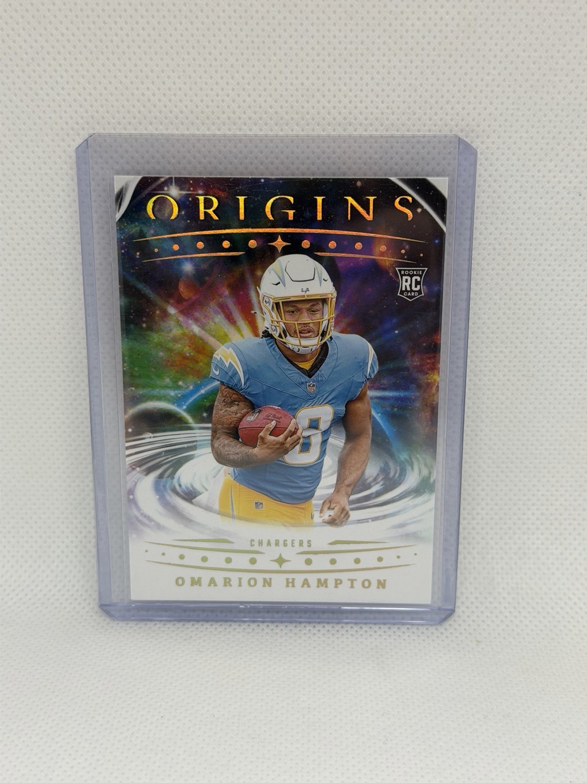 2025 Panini Origins Football Omarion Hampton #134 Los Angeles Chargers (RC)