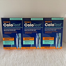 3 Pack Reese's Colo Test Immunochemical Fecal Occult Blood Test iFOB EXP 11/25