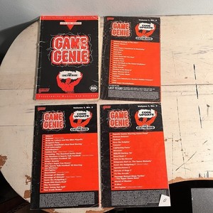 Sega Genesis game genie Manual And Code Update Books Vol 1, Numbers 2 3 4