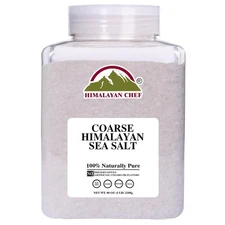 Himalayan Chef Coarse Grain Pink Himalayan Salt, 5 lb Jar - Pure, Natural, Non-G
