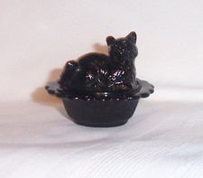Mosser Mini Cat On Nest Black Cat On Nest Salt Marked 