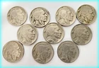 10x Buffalo Nickels - Full Date - 10 Full Date Coins