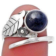 Natural Purple Aventurine 925 Sterling Silver Ring s.8 Jewelry R-1410