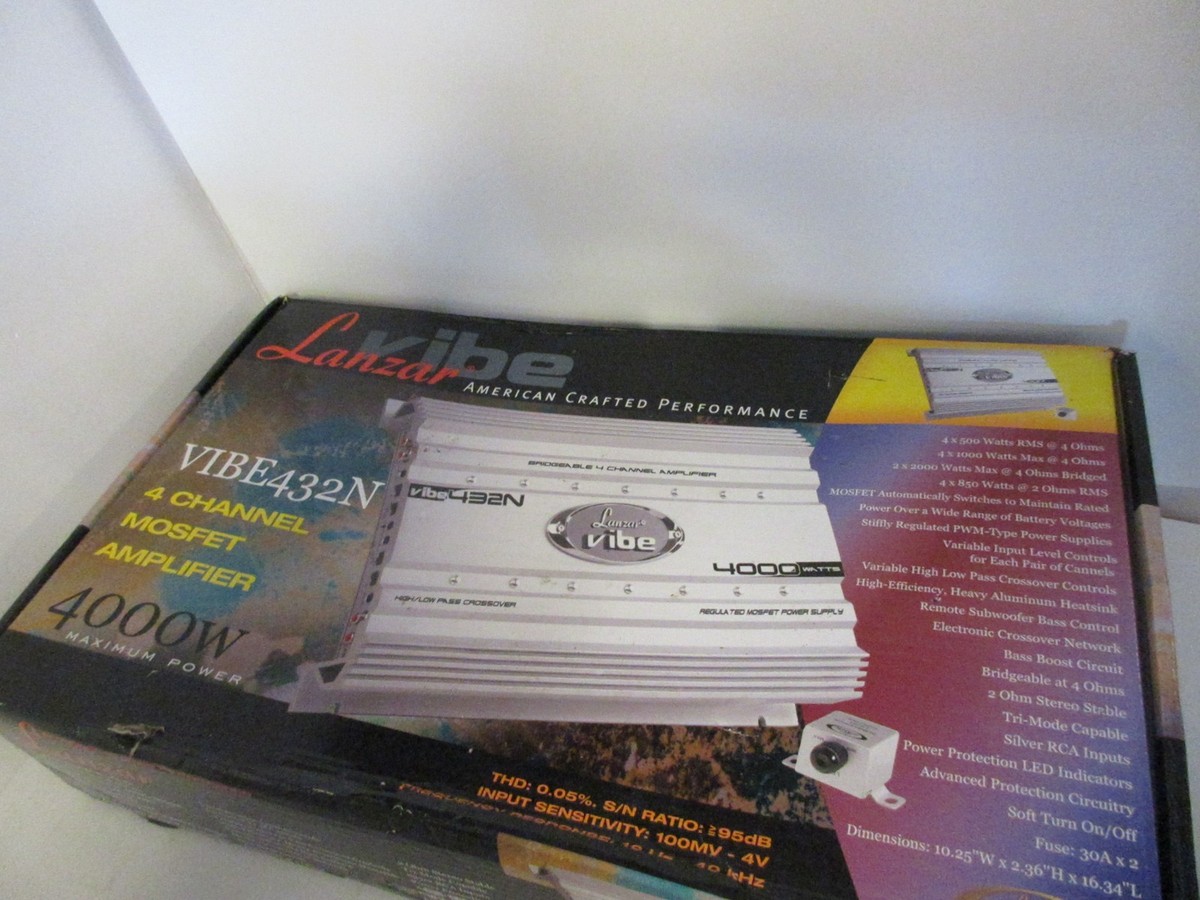 Lanzar Vibe 432N 4000W 4-Channel Mosfet Amplifier NEW | eBay