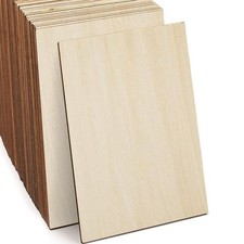 SIWUCHYE Unfinished Wood, 15 Pack Basswood 5.91 × 3.94 × 5/64 inches, 15Pack 