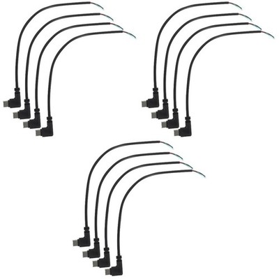  3 PCS C-type Male Plug Bare Cable Usb Extender Right Angle Short