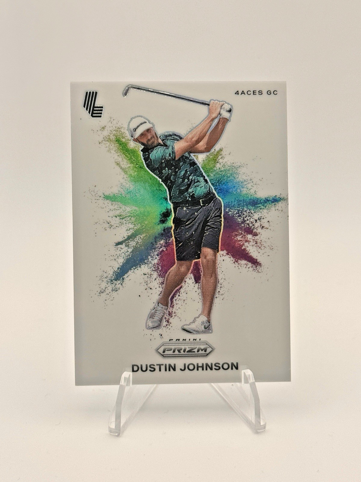 Dustin Johnson 2024 Panini Prizm LIV Color Blast SP #5 SSP