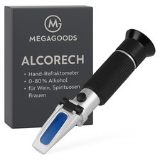 Refraktometr ręczny 0-80% alkoholu do wina alkoholi Browary DE.