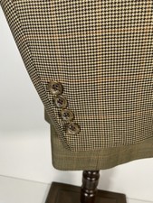 Brooks Brothers 45R Brown Olive Orange Houndstooth sport coat Jacket Blazer
