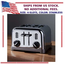 Cuisinart Classic Four-Slice Toaster, 4-Slots, Color Stainless, Cord wrap, New