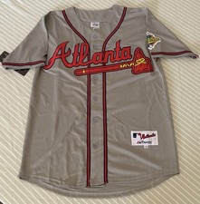 Deion Sanders Atlanta Braves 1992 World Series Grey Road Jersey Men's (S-3XL)
